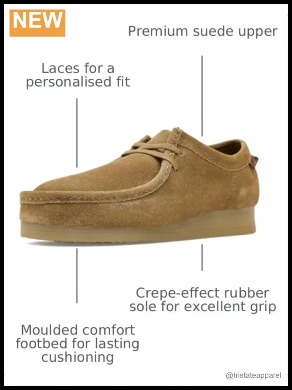Mens Clarks Wallaston Low Oxford Suede Lace Up Shoes